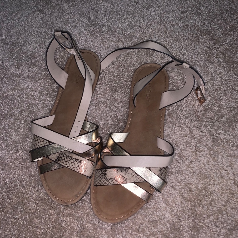 snakeskin sandals